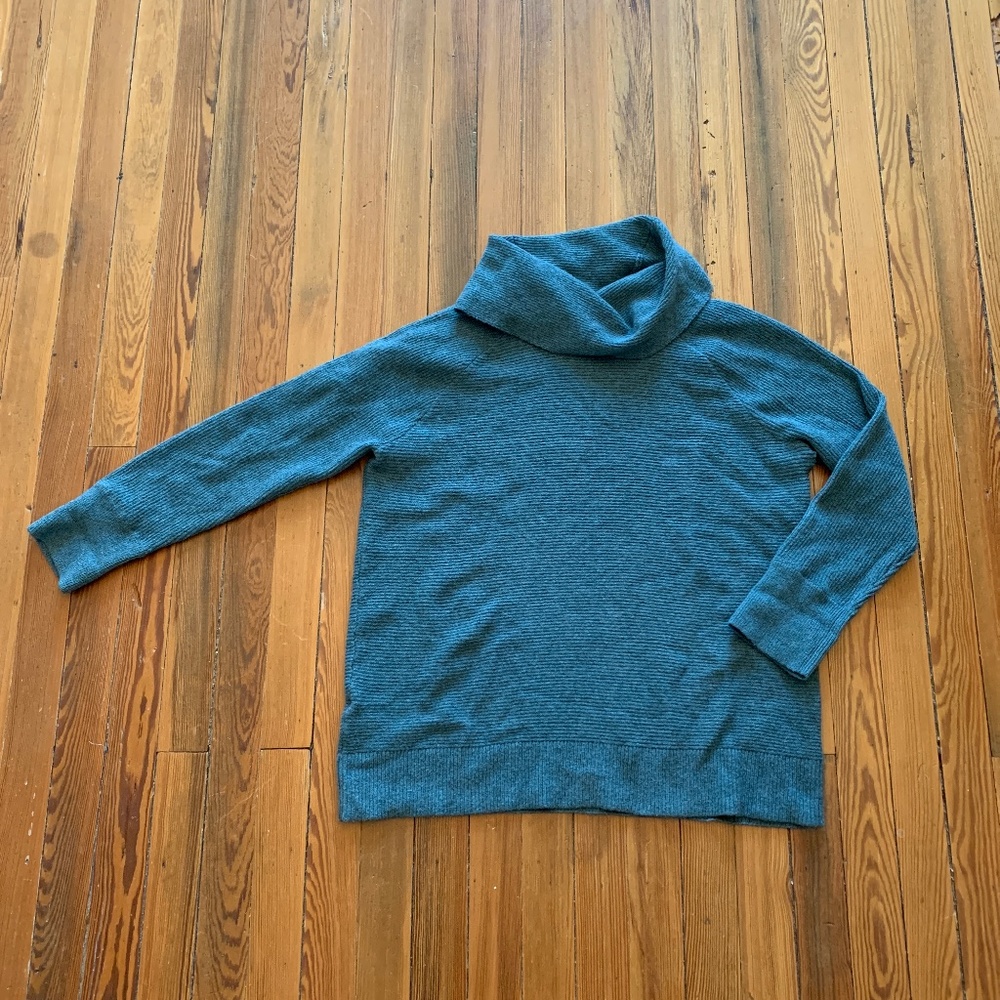 Ann Taylor Loft-  XL Cowl Neck Sweater - Gray Blue